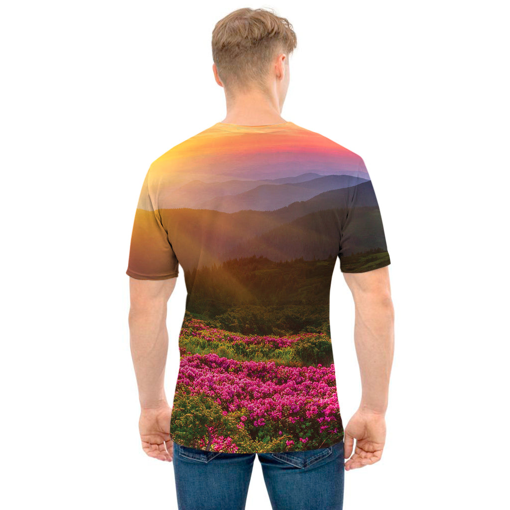 Sunrise Mountain Print Men's T-Shirt
