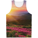 Sunrise Mountain Print Men's Tank Top