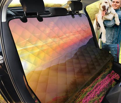 Sunrise Mountain Print Pet Car Back Seat Cover
