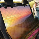 Sunrise Mountain Print Pet Car Back Seat Cover