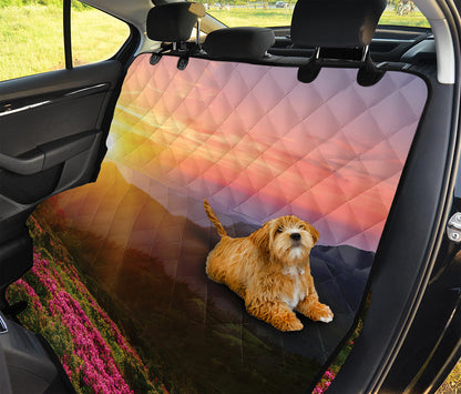 Sunrise Mountain Print Pet Car Back Seat Cover