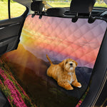 Sunrise Mountain Print Pet Car Back Seat Cover