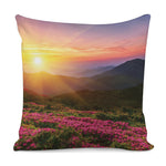 Sunrise Mountain Print Pillow Cover