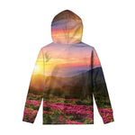 Sunrise Mountain Print Pullover Hoodie