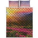 Sunrise Mountain Print Quilt Bed Set