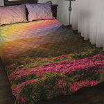 Sunrise Mountain Print Quilt Bed Set