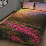 Sunrise Mountain Print Quilt Bed Set
