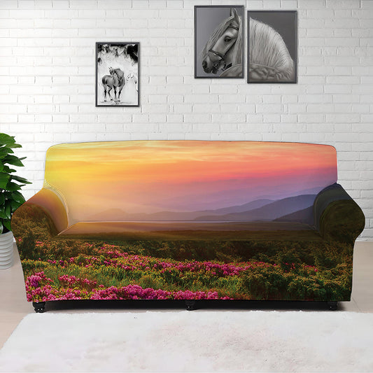 Sunrise Mountain Print Sofa Cover