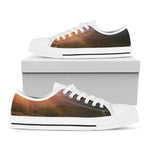 Sunrise Mountain Print White Low Top Shoes