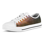 Sunrise Mountain Print White Low Top Shoes