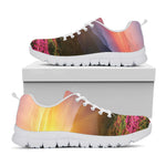Sunrise Mountain Print White Sneakers