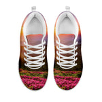 Sunrise Mountain Print White Sneakers