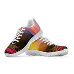 Sunrise Mountain Print White Sneakers
