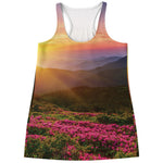 Sunrise Mountain Print Women's Racerback Tank Top