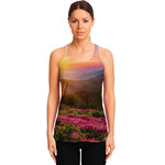Sunrise Mountain Print Women's Racerback Tank Top