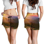 Sunrise Mountain Print Women's Shorts