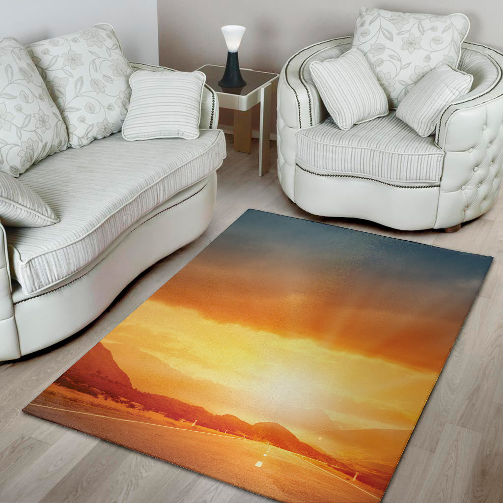 Sunrise Road Print Area Rug