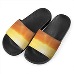 Sunrise Road Print Black Slide Sandals