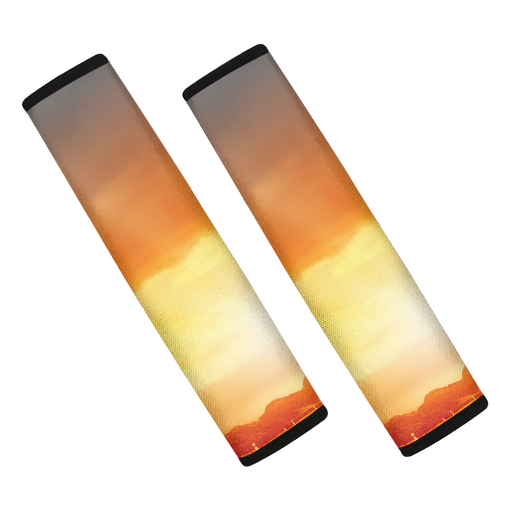Sunrise Road Print Car Seat Belt Covers