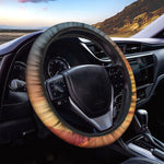 Sunrise Road Print Car Steering Wheel Cover