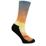 Sunrise Road Print Crew Socks