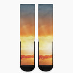 Sunrise Road Print Crew Socks