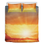 Sunrise Road Print Duvet Cover Bedding Set