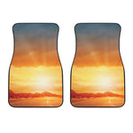 Sunrise Road Print Front Car Floor Mats