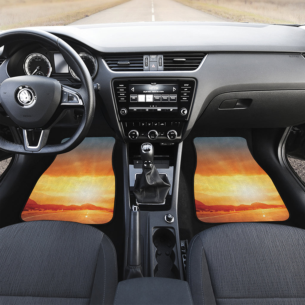 Sunrise Road Print Front Car Floor Mats