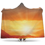 Sunrise Road Print Hooded Blanket