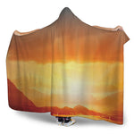 Sunrise Road Print Hooded Blanket