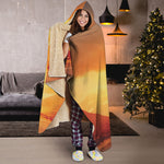 Sunrise Road Print Hooded Blanket