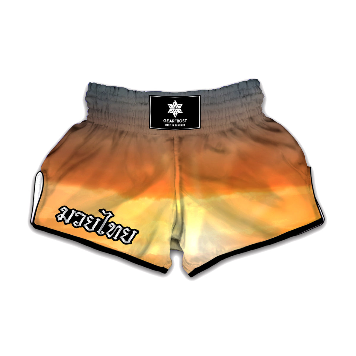 Sunrise Road Print Muay Thai Boxing Shorts