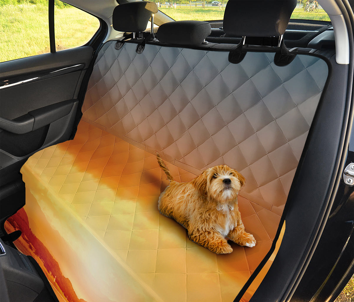Sunrise Road Print Pet Car Back Seat Cover
