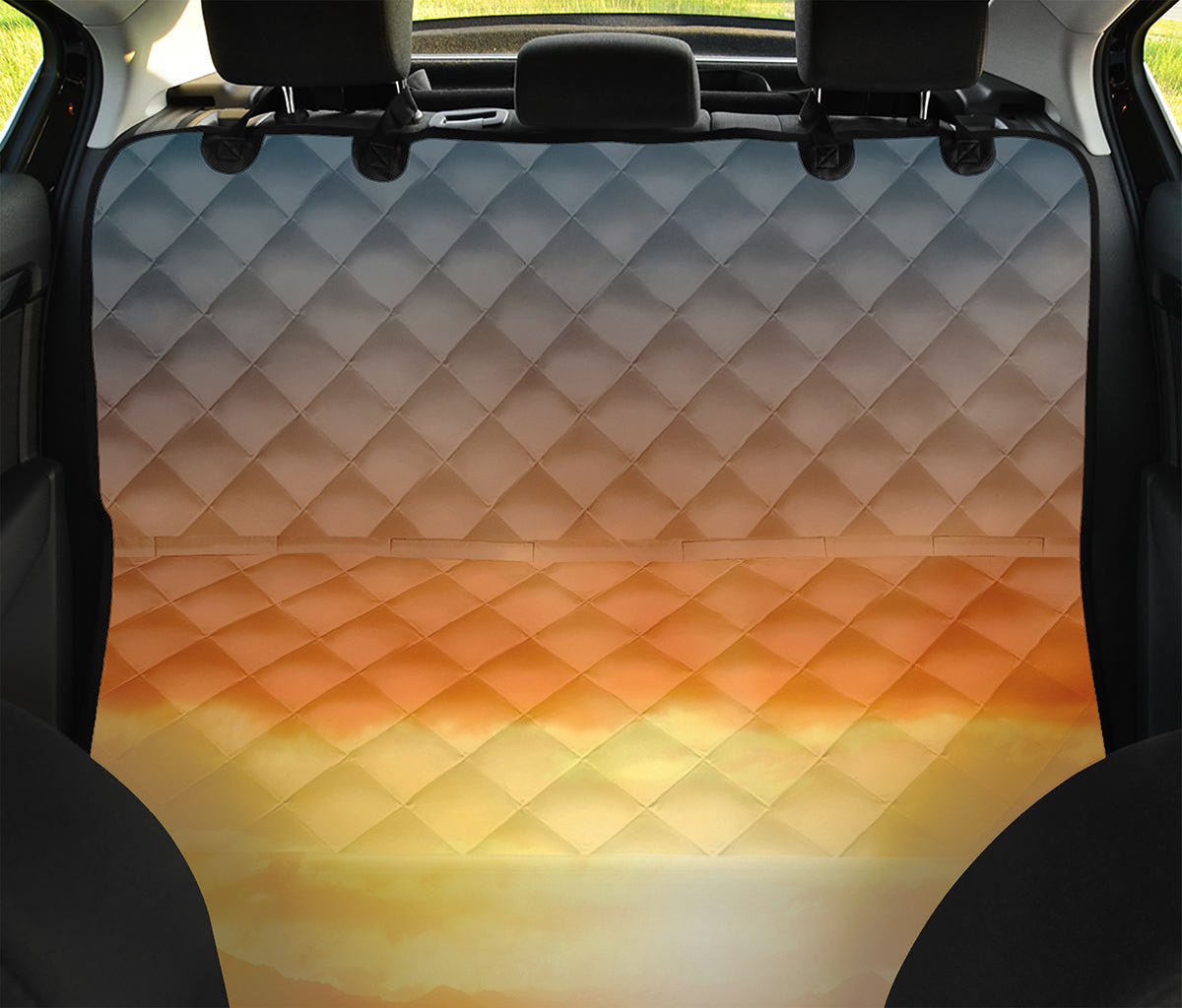 Sunrise Road Print Pet Car Back Seat Cover