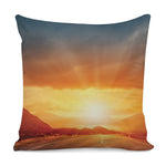 Sunrise Road Print Pillow Cover