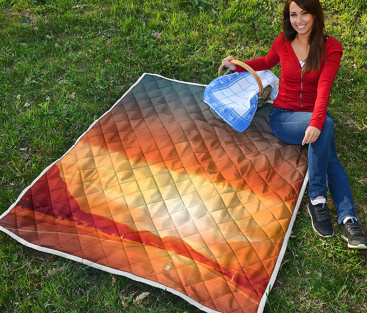 Sunrise Road Print Quilt