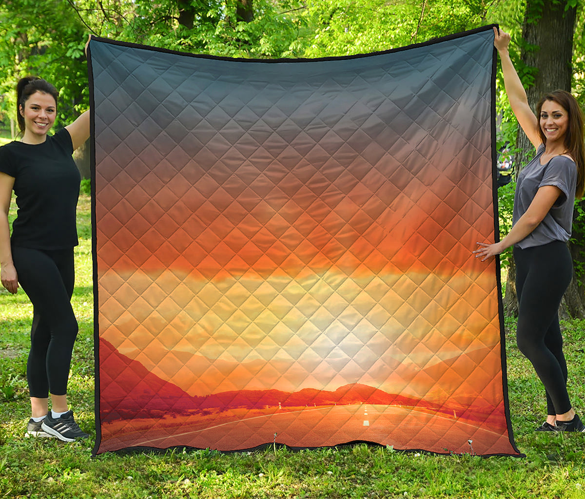 Sunrise Road Print Quilt