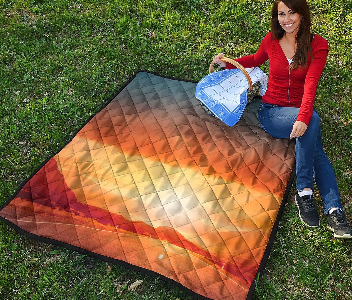 Sunrise Road Print Quilt