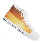 Sunrise Road Print White High Top Shoes