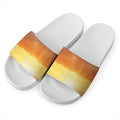 Sunrise Road Print White Slide Sandals