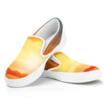 Sunrise Road Print White Slip On Shoes