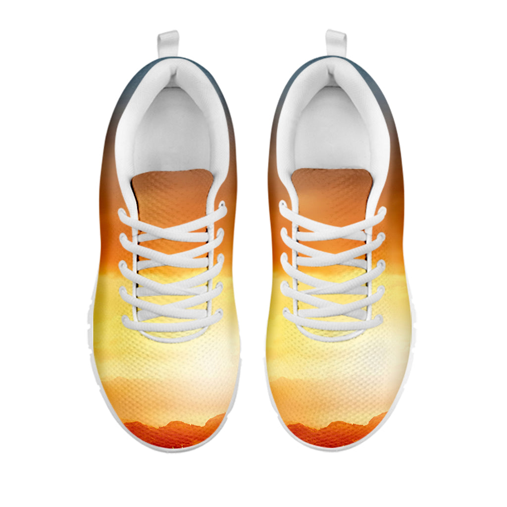 Sunrise Road Print White Sneakers