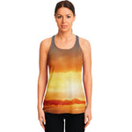 Sunrise Road Print Women's Racerback Tank Top
