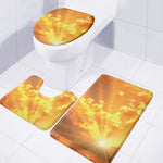 Sunrise Sky Print 3 Piece Bath Mat Set