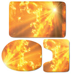 Sunrise Sky Print 3 Piece Bath Mat Set