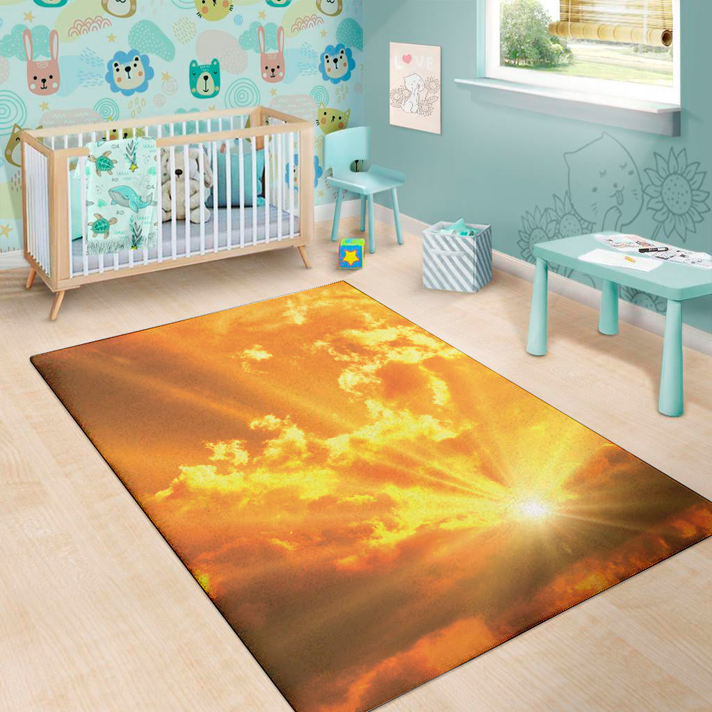 Sunrise Sky Print Area Rug