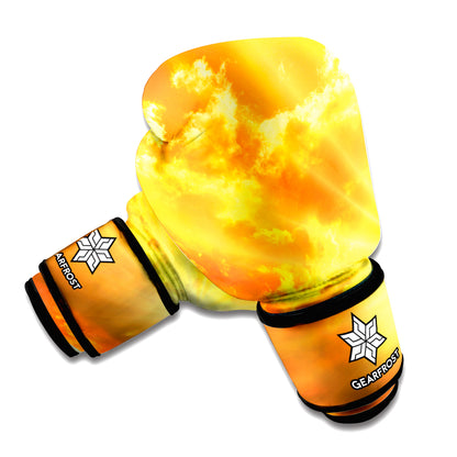 Sunrise Sky Print Boxing Gloves