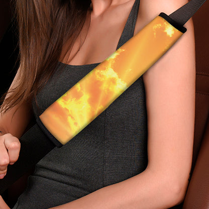 Sunrise Sky Print Car Seat Belt Covers