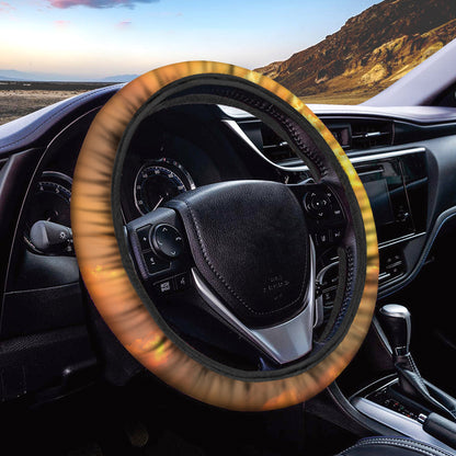 Sunrise Sky Print Car Steering Wheel Cover